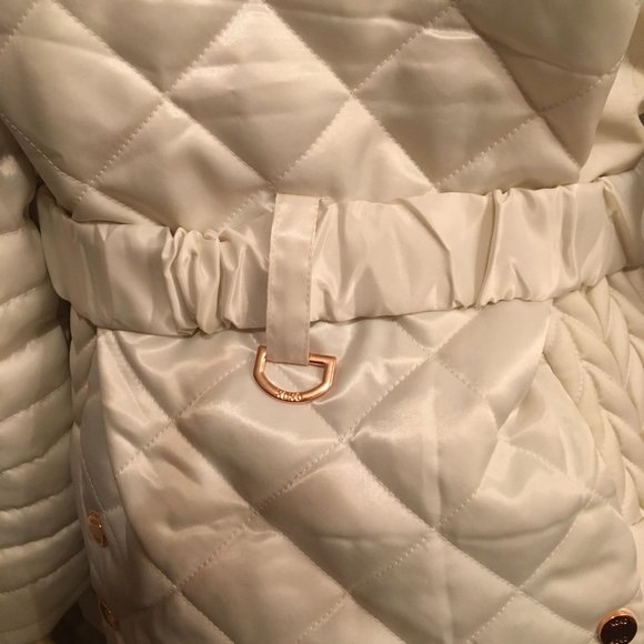 RARE gorgeous vinatge brand new satin xo xo puffer jacket with gold hardware! - Picture 6 of 16